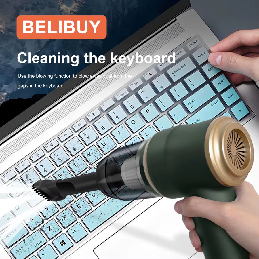 BELIBUY Portable Home and Car Vacuum Cleaner High Power Cleaner Carpet Office Car Powerful Small Vacuum Cleaner Cleaning Machine
