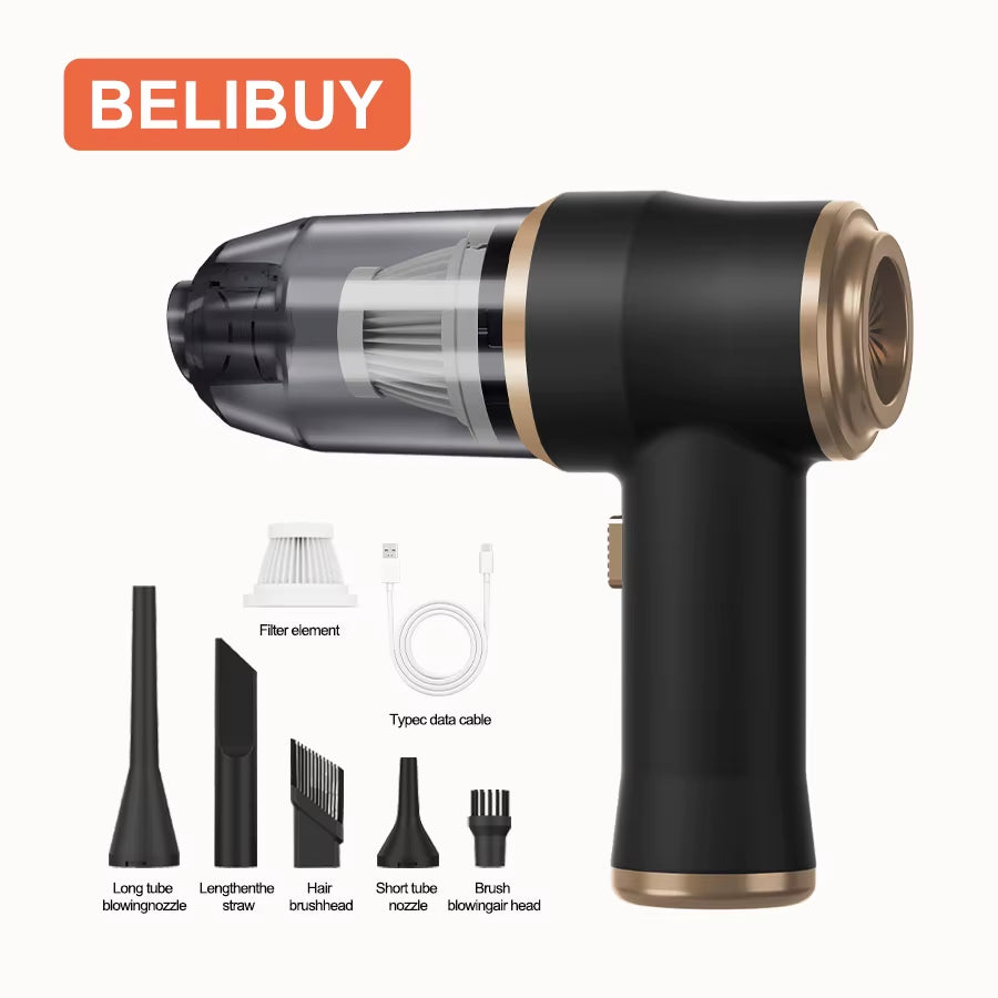 BELIBUY Portable Home and Car Vacuum Cleaner High Power Cleaner Carpet Office Car Powerful Small Vacuum Cleaner Cleaning Machine