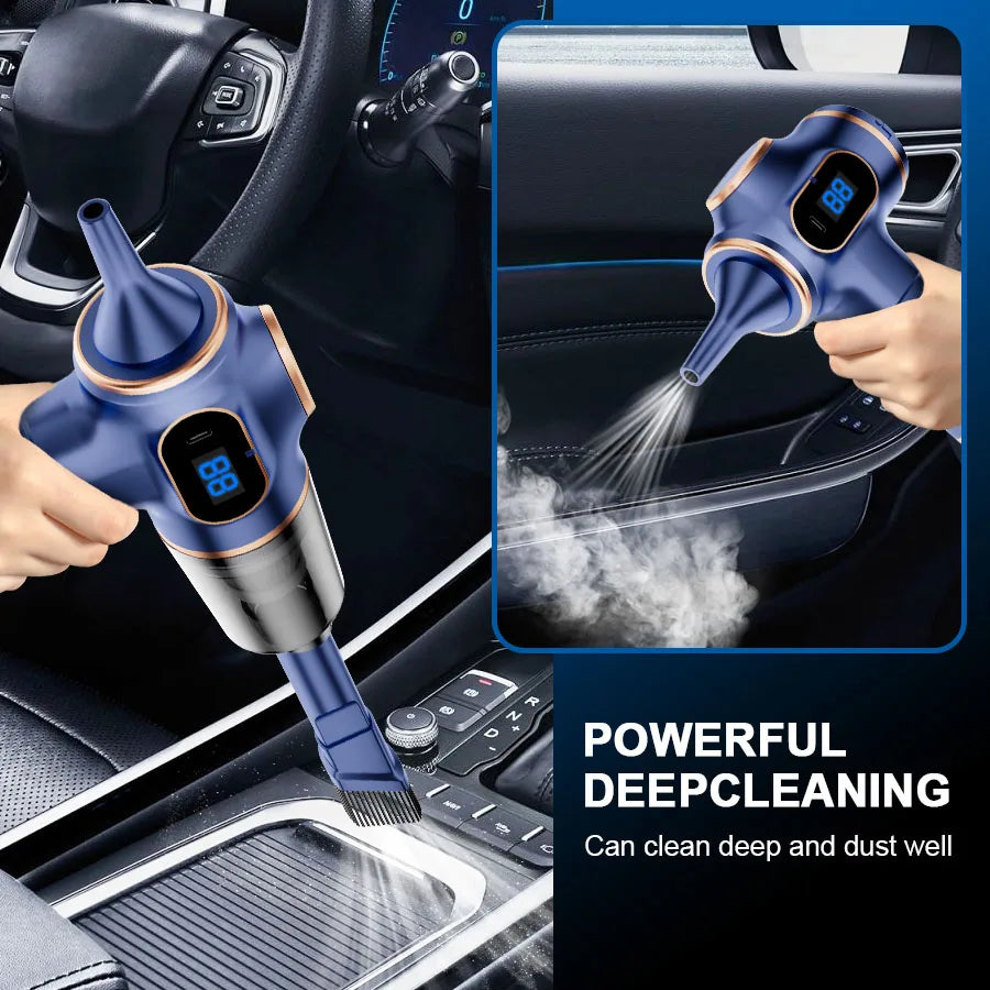 ABS Home Appliance Portable Powerful Handheld Vacuum Cleaner, Long Battery Life Suitable for Cleaning Car and Home Debris