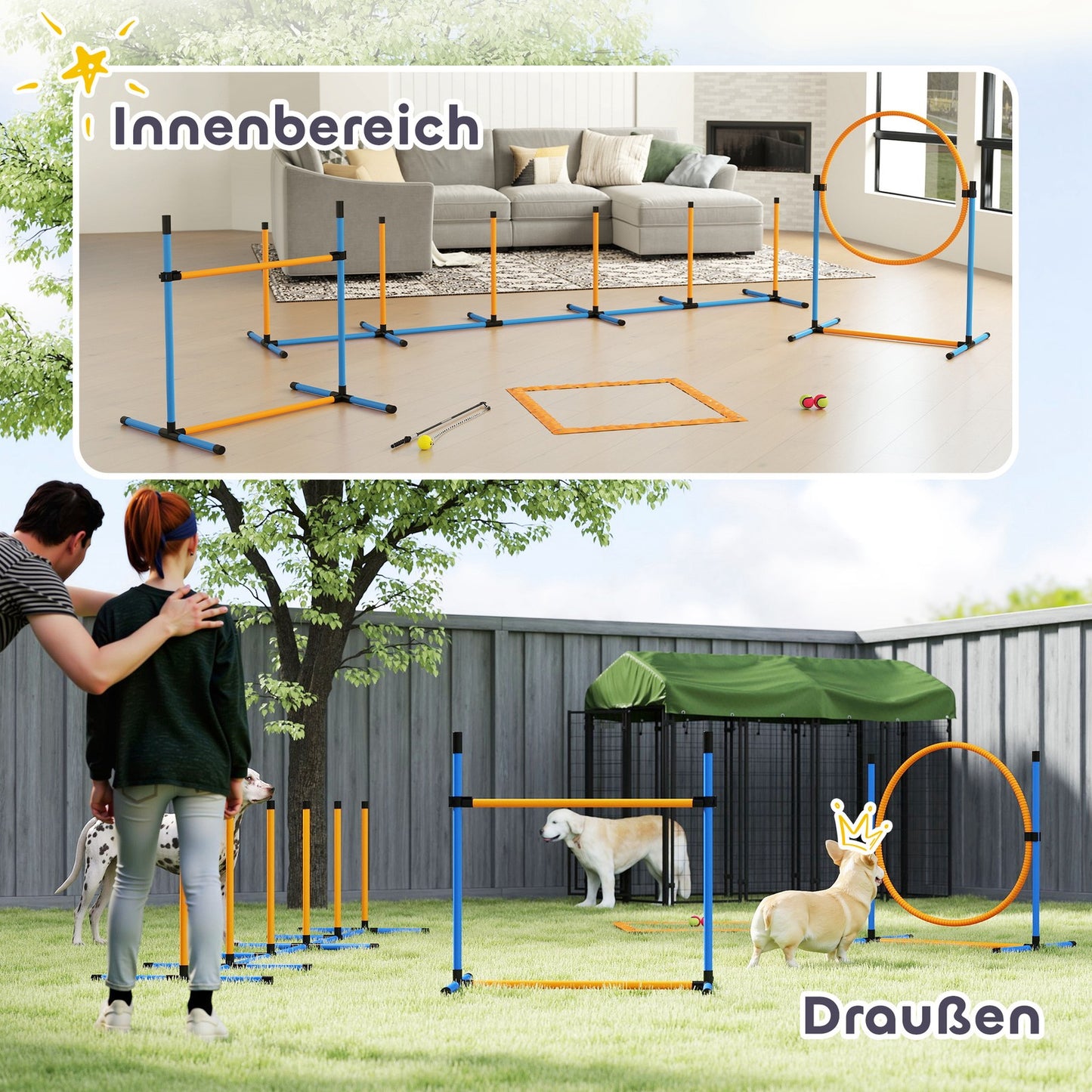 Agility Set Hunde 7-Teilig Agility-Ausrüs