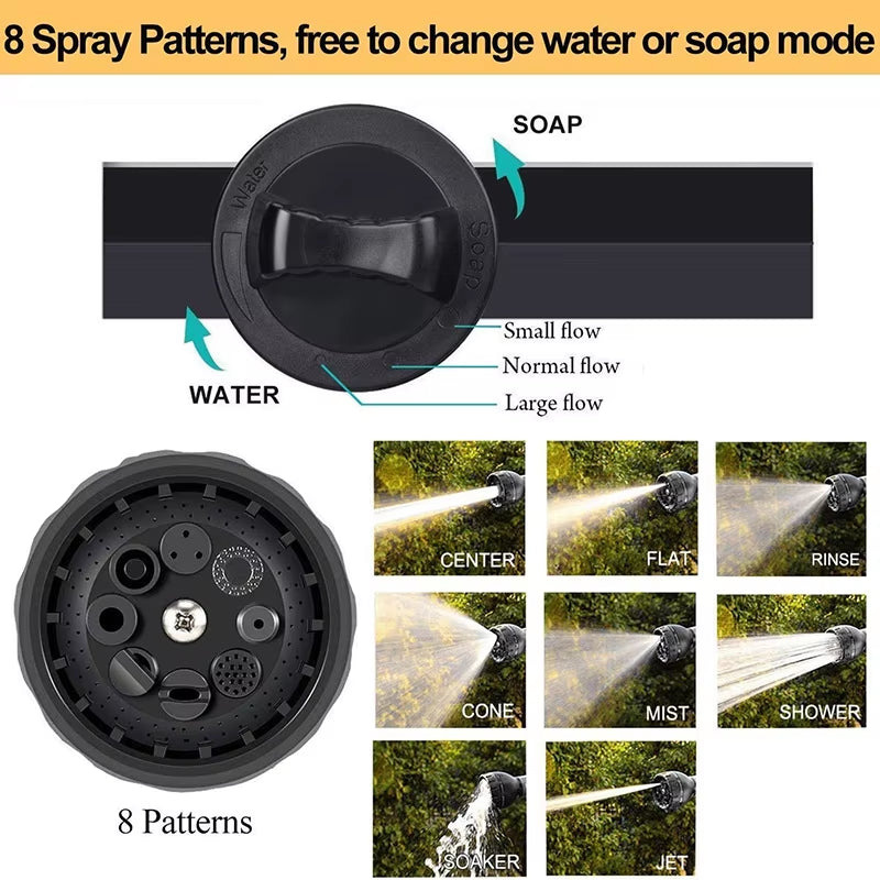 Pressure Hose Nozzle Foam Gun 8 in 1 Jet Spray Gun Soap Dispenser Garden Watering Horse Dog Animal Car Washing Tool Dropshipping