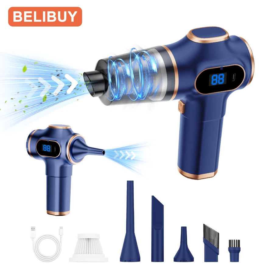 ABS Home Appliance Portable Powerful Handheld Vacuum Cleaner, Long Battery Life Suitable for Cleaning Car and Home Debris