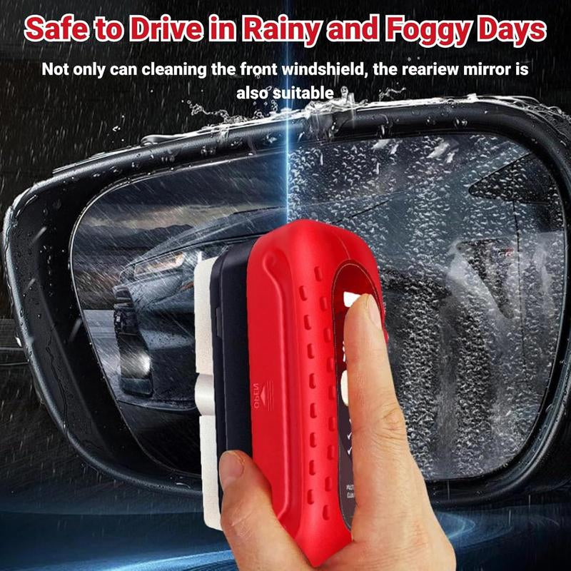 Automotive Oil Film Cleaning Brush, Hydrophobic Glass Cleaning Board, Car Glass Oil Film Remover Glass Cleaning Wipe Board for Windshield Improves Clarity and Visibility (1Pc Brush)