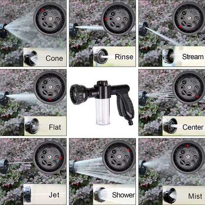 Pressure Hose Nozzle Foam Gun 8 in 1 Jet Spray Gun Soap Dispenser Garden Watering Horse Dog Animal Car Washing Tool Dropshipping