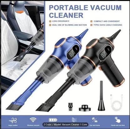 ABS Home Appliance Portable Powerful Handheld Vacuum Cleaner, Long Battery Life Suitable for Cleaning Car and Home Debris