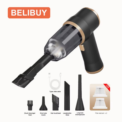 BELIBUY Portable Home and Car Vacuum Cleaner High Power Cleaner Carpet Office Car Powerful Small Vacuum Cleaner Cleaning Machine